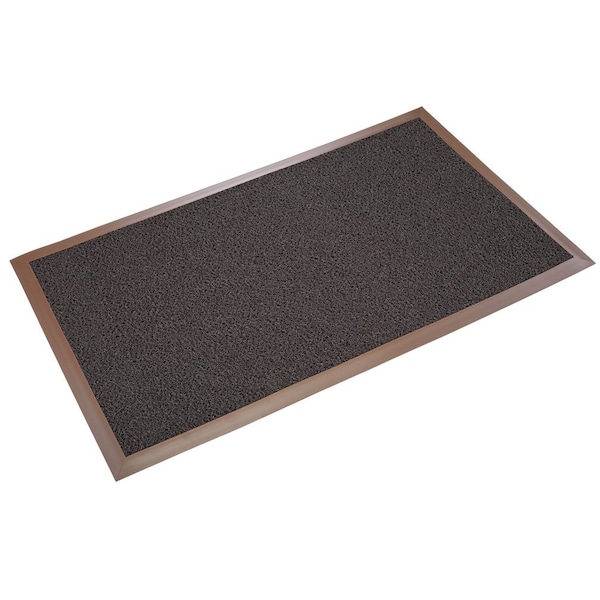 Scraper Mat, PVC, 3/8" Thick, Brown, 3' W x 20' L